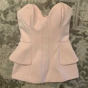 Pale pink peplum top by finders keepers